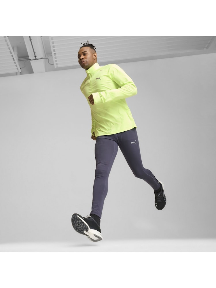Puma Yellow Mens Run Cloudspun Quarter Zip Top - Image 1 of 7