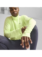 Puma Yellow Mens Run Cloudspun Quarter Zip Top - Image 4 of 7