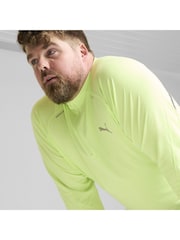Puma Yellow Mens Run Cloudspun Quarter Zip Top - Image 5 of 7