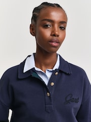 GANT Blue Script Rugby Shirt - Image 1 of 5