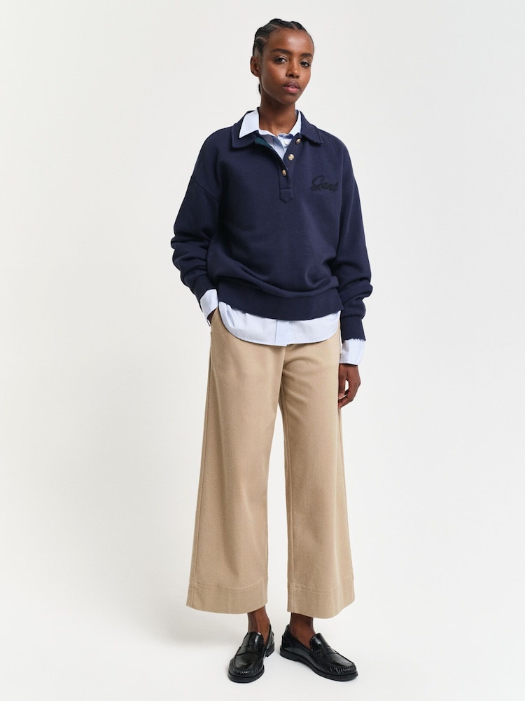 GANT Blue Script Rugby Shirt - Image 4 of 5