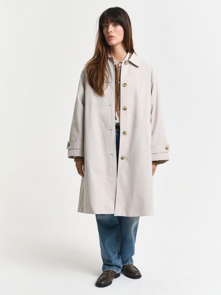 GANT Grey Relaxed-Fit Car Coat - Image 2 of 10