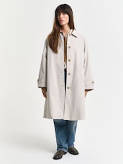 GANT Grey Relaxed-Fit Car Coat - Image 5 of 10