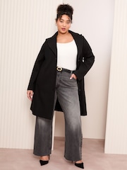 Friends Like These Black Curve Tailored Smart Coat - Image 1 of 1
