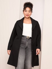 Friends Like These Black Curve Tailored Smart Coat - Image 3 of 4