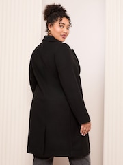 Friends Like These Black Curve Tailored Smart Coat - Image 4 of 4