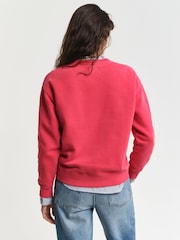 GANT Red Crew Neck 100% Cotton Jumper - Image 2 of 5