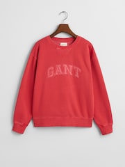 GANT Red Crew Neck 100% Cotton Jumper - Image 5 of 5