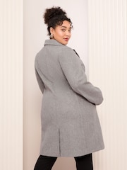 Friends Like These Grey Curve Tailored Smart Coat - Image 4 of 4
