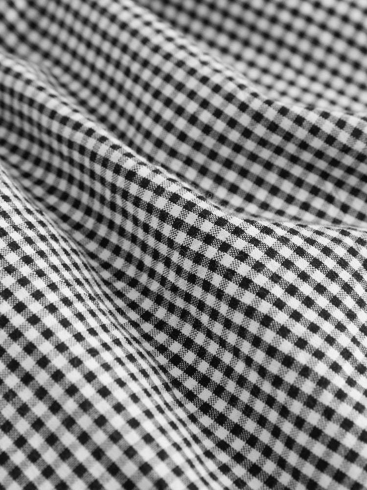 Mono Gingham Strappy Tie Front Midi Dress - Image 7 of 7