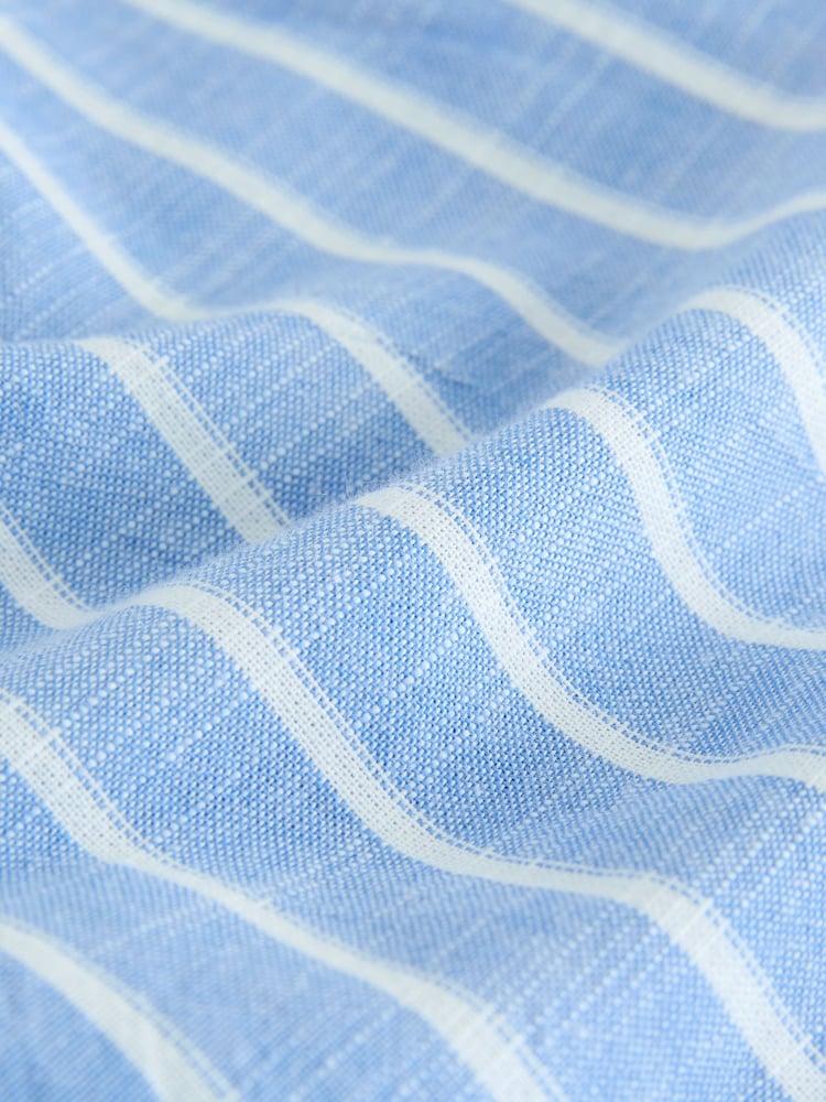 Blue/White Stripe Strappy Tie Front Midi Dress - Image 6 of 6
