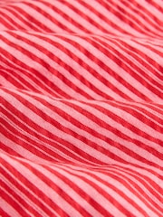 Streifen, Rosa/Weiß - Midi-Kleid mit Trägern und Bindband vorne - Image 8 of 8