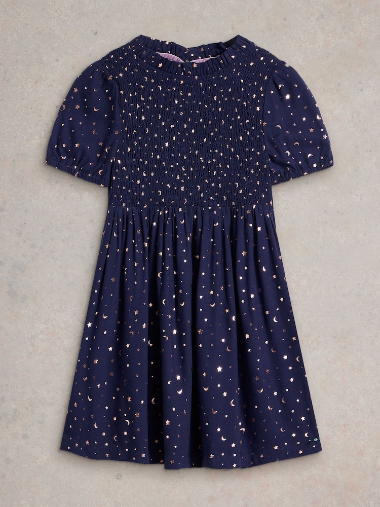 White Stuff Blue Tilly Party Dress - Image 1 of 3