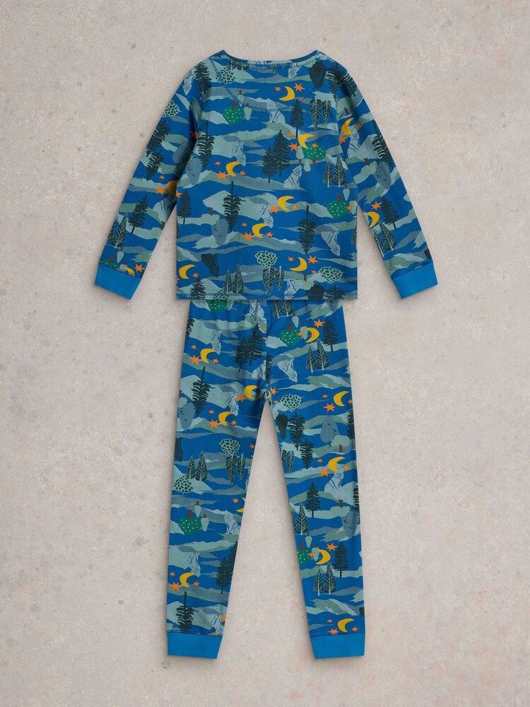 White Stuff Blue Wolf Moon Pyjamas Set - Image 2 of 3 White Stuff Blue Wolf Moon Pyjamas Set - Image 2 of 3