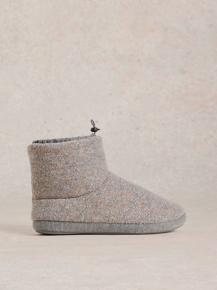 White Stuff Grey Neppy Slipper Boots - Image 1 of 4 White Stuff Grey Neppy Slipper Boots - Image 1 of 4
