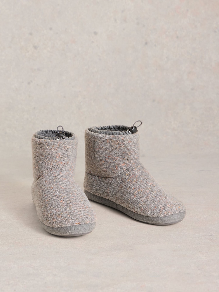 White Stuff Grey Neppy Slipper Boots - Image 2 of 4 White Stuff Grey Neppy Slipper Boots - Image 2 of 4