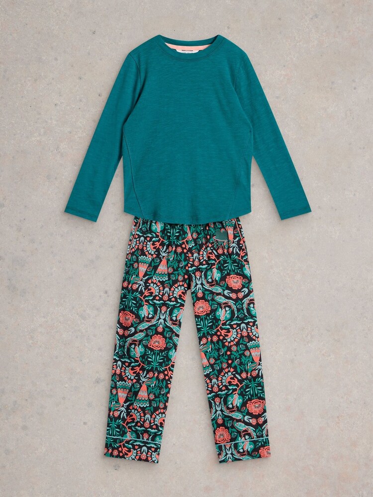 White Stuff Black Bird Printed Pyjamas Set - Image 1 of 3