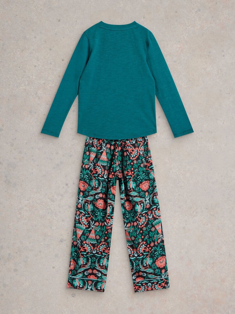 White Stuff Black Bird Printed Pyjamas Set - Image 2 of 3 White Stuff Black Bird Printed Pyjamas Set - Image 2 of 3