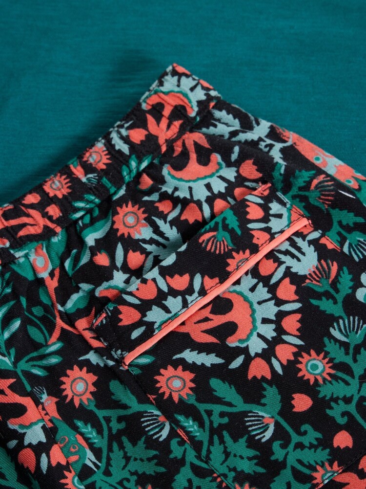 White Stuff Black Bird Printed Pyjamas Set - Image 3 of 3