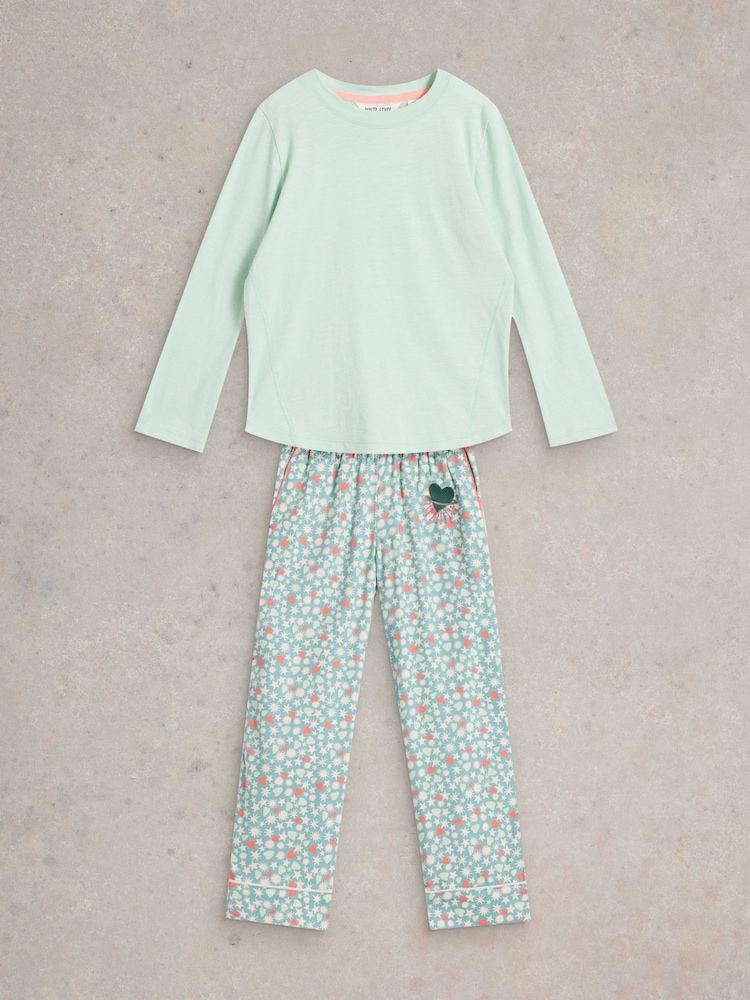 White Stuff Blue Spots Pyjamas Set - Image 1 of 3