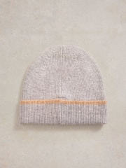 White Stuff Grey Poppy Knitted Beanie - Image 3 of 3
