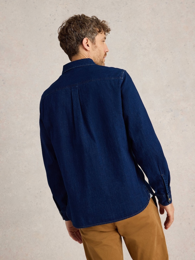 White Stuff Blue Denim 100% Cotton Shirt - Image 2 of 6 White Stuff Blue Denim 100% Cotton Shirt - Image 2 of 6