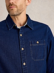 White Stuff Blue Denim 100% Cotton Shirt - Image 4 of 6