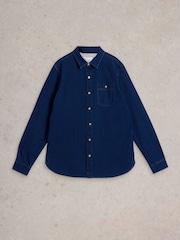 White Stuff Blue Denim 100% Cotton Shirt - Image 5 of 6