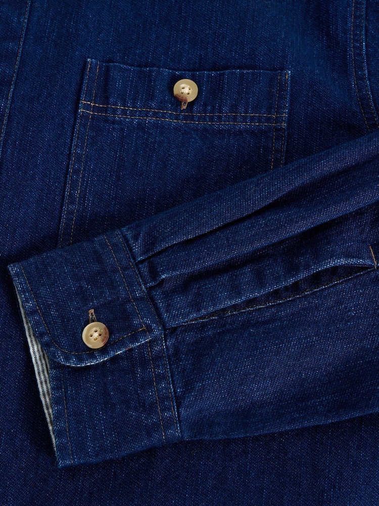 White Stuff Blue Denim 100% Cotton Shirt - Image 6 of 6
