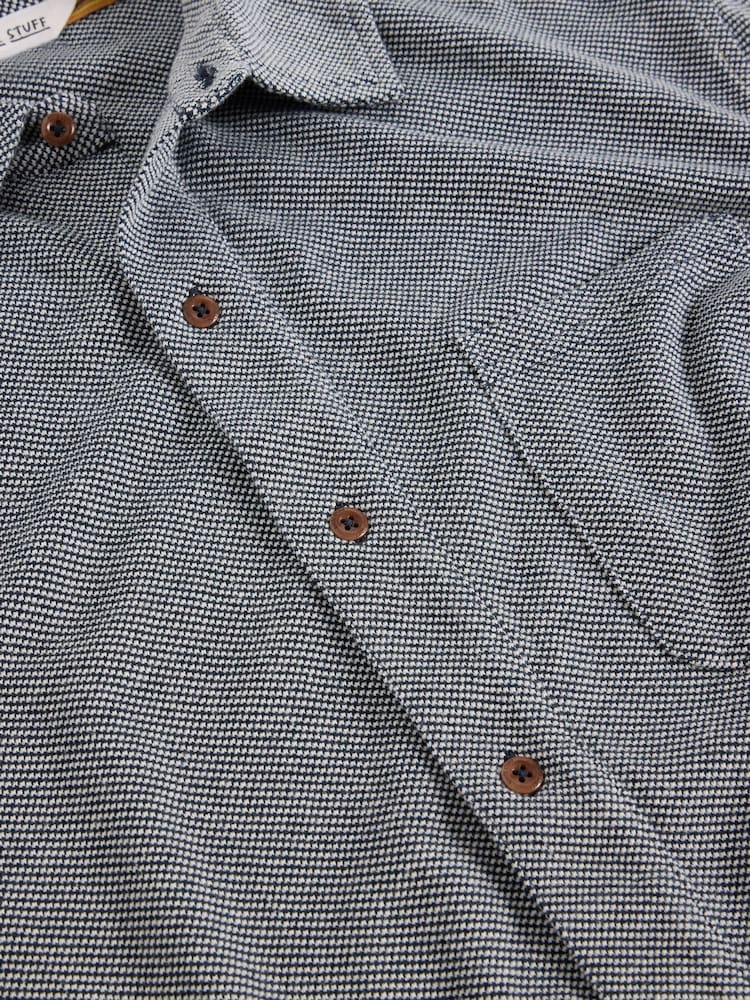 White Stuff Grey Pique 100% Cotton Jersey Shirt - Image 1 of 6