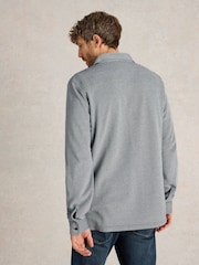 White Stuff Grey Pique 100% Cotton Jersey Shirt - Image 2 of 6