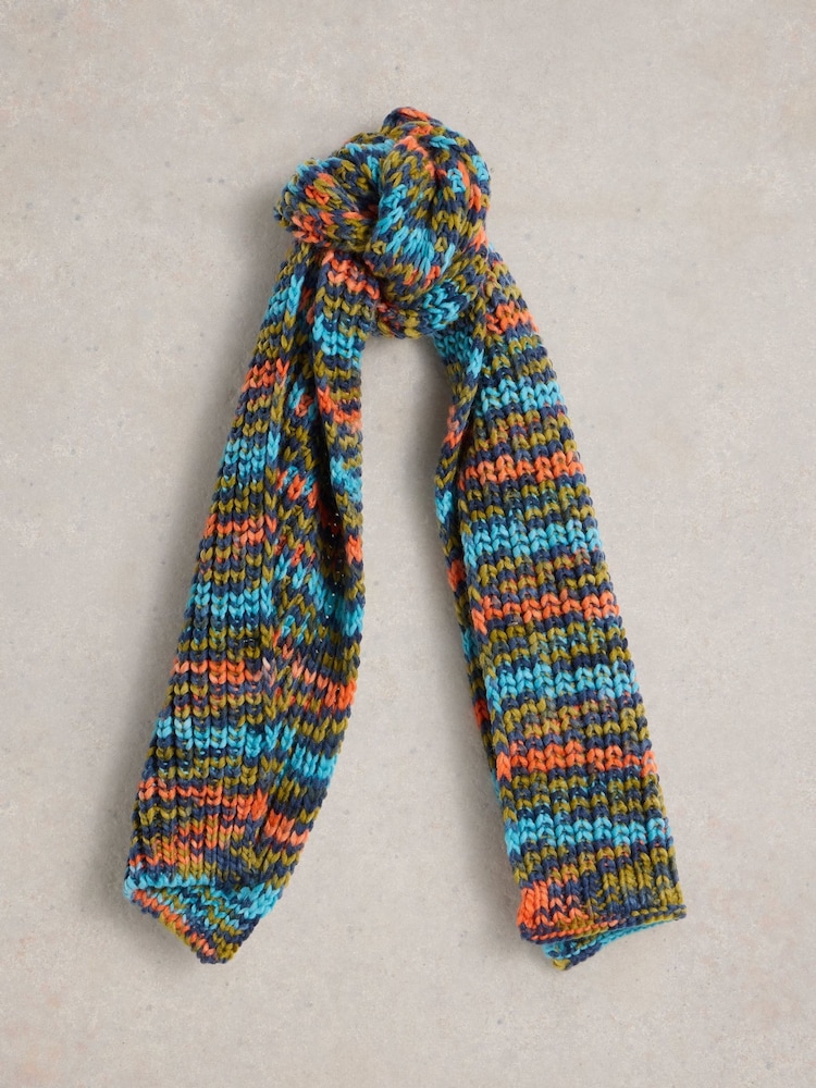 White Stuff Blue Spacedye Scarf - Image 1 of 3 White Stuff Blue Spacedye Scarf - Image 1 of 3