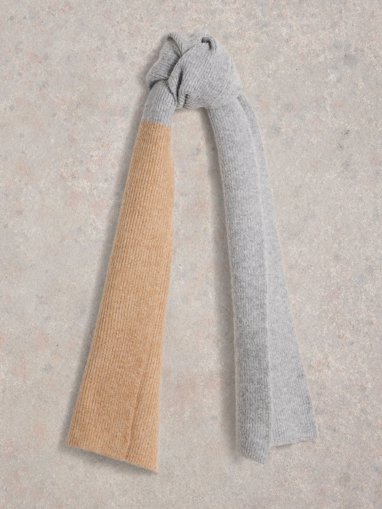 White Stuff Grey Poppy Knitted Scarf - Image 1 of 3