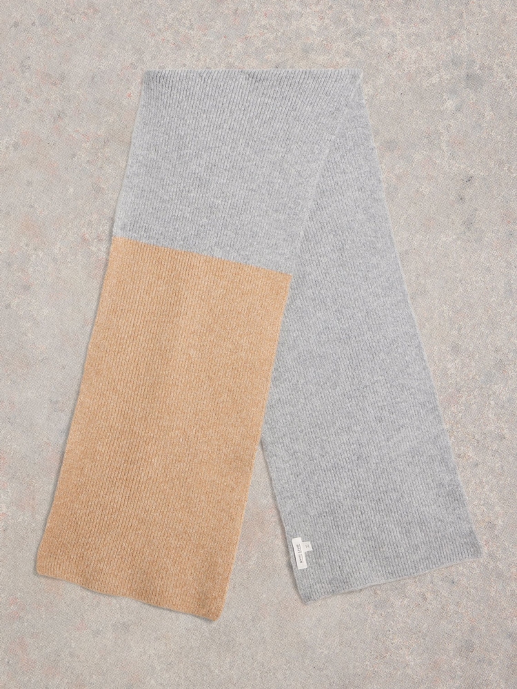 White Stuff Grey Poppy Knitted Scarf - Image 2 of 3