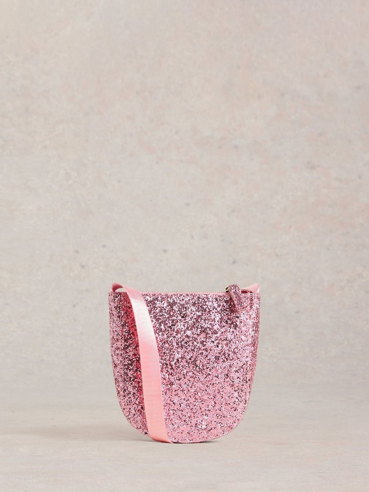 White Stuff Pink Glitter Bag - Image 1 of 4 White Stuff Pink Glitter Bag - Image 1 of 4