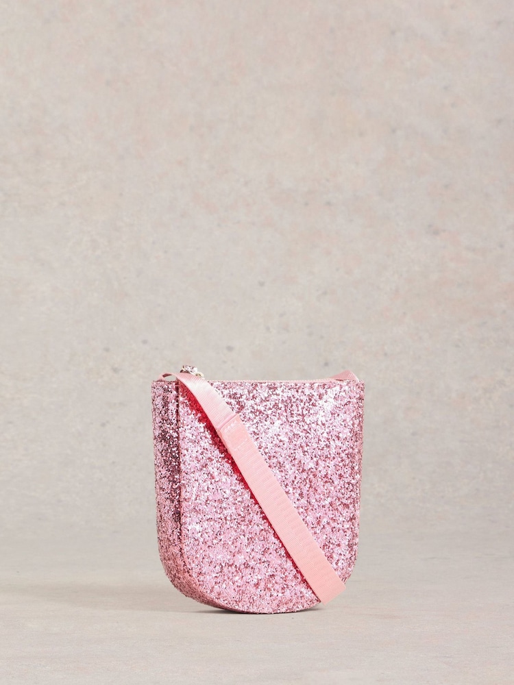 White Stuff Pink Glitter Bag - Image 2 of 4 White Stuff Pink Glitter Bag - Image 2 of 4