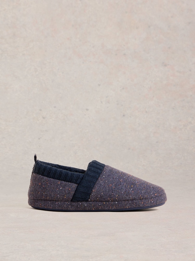 White Stuff Blue Ray Closed Back Slippers - Image 1 of 4