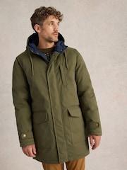 White Stuff Green Reversible Parka Jacket - Image 1 of 6