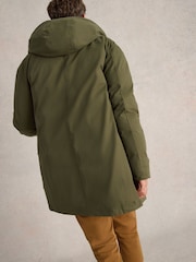 White Stuff Green Reversible Parka Jacket - Image 3 of 6