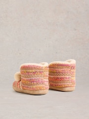 White Stuff Natural Knitted Bootie Slippers - Image 2 of 4
