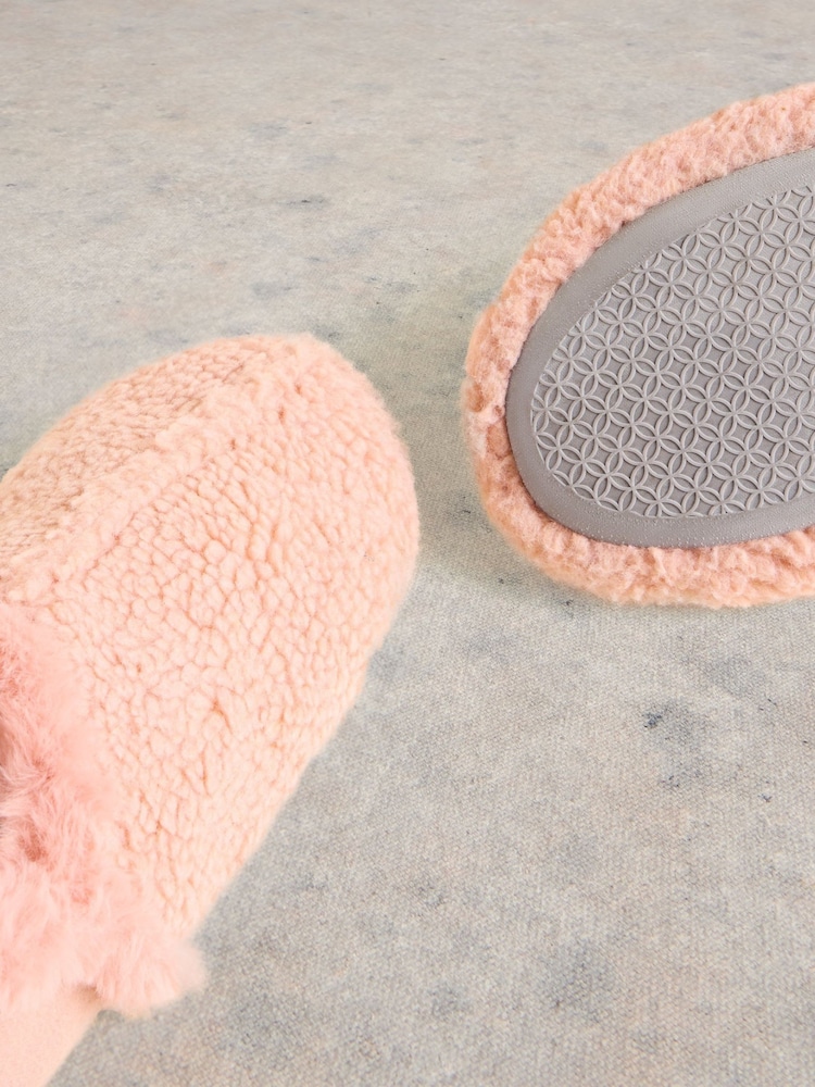 White Stuff Pink Reya Closed Back Slippers - Image 4 of 4