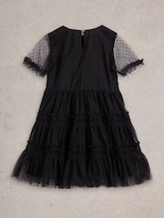 White Stuff Black Frilly Dress - Image 2 of 3