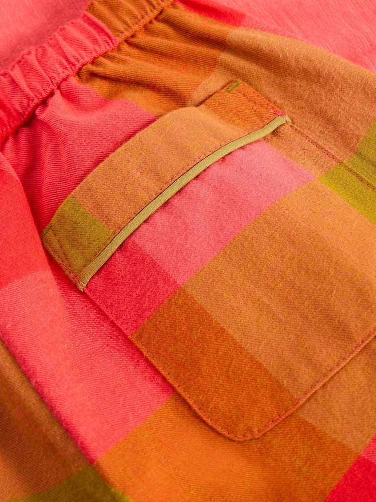 White Stuff Pink 100% Cotton Check Pyjamas Set - Image 3 of 3