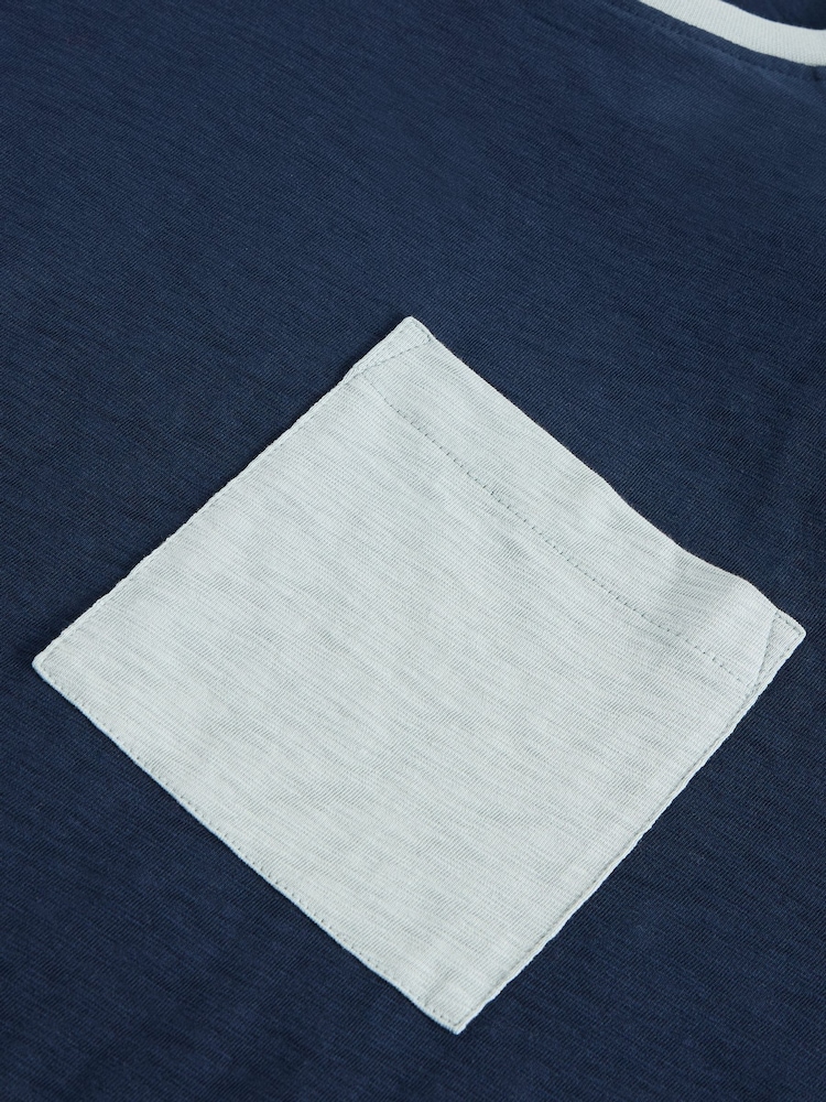 White Stuff Blue Robbie 100% Cotton Raglan Top - Image 6 of 6