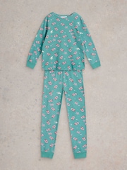 White Stuff Blue Robots Pyjamas Set - Image 1 of 3