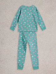 White Stuff Blue Robots Pyjamas Set - Image 2 of 3