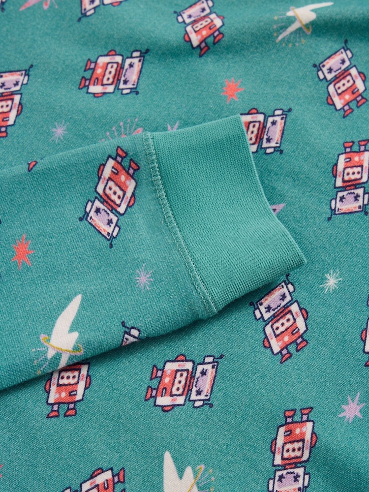 White Stuff Blue Robots Pyjamas Set - Image 3 of 3