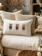 Personalised Family Highland 100% Cotton Cow Cushion by Koko Blossom - Image 2 of 3