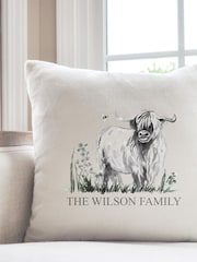 Personalised Highland 100% Cotton Cow Cushion by Koko Blossom - Image 3 of 4