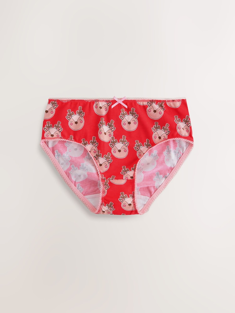 Red Christmass Briefs 3 Pack (1.5-12yrs) - Image 2 of 7